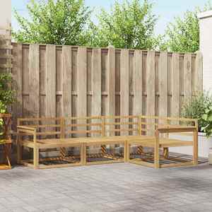 vidaXL Set de canapele de exterior 4 pcs Alb 247, 5 x 168, 5 x 73 cm imagine