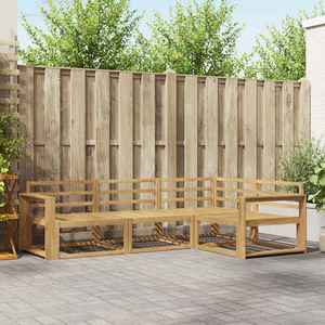 vidaXL Set de canapele de exterior 4 pcs Alb 251, 5 x 172, 5 x 73 cm imagine