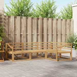 vidaXL Set de canapele de exterior 4 pcs Alb 245, 5 x 166, 5 x 73 cm imagine