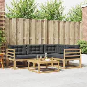 vidaXL Set de canapele de exterior 5 pcs Alb și antracit imagine