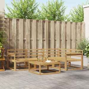 vidaXL Set de canapele de exterior 5 pcs Alb 79 x 79 x 37 cm imagine