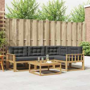 vidaXL Set de canapele de exterior 5 pcs Alb și antracit imagine
