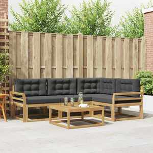 vidaXL Set de canapele de exterior 5 pcs Alb și antracit imagine