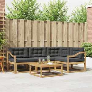 vidaXL Set de canapele de exterior 5 pcs Alb și antracit imagine