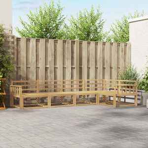 vidaXL Set de canapele de exterior 5 pcs Alb 327 x 168, 5 x 73 cm imagine