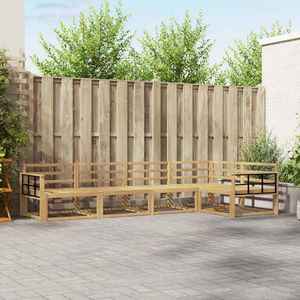 vidaXL Set de canapele de exterior 5 pcs Alb 327 x 168, 5 x 73 cm imagine