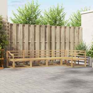 vidaXL Set de canapele de exterior 5 pcs Alb 325 x 166, 5 x 73 cm imagine