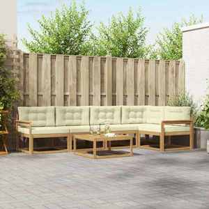 vidaXL Set de canapele de exterior 6 pcs Alb și crem 79 x 79 x 37 cm imagine