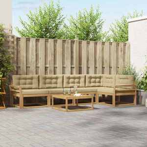 vidaXL Set de canapele de exterior 6 pcs Alb și Bej 79 x 79 x 37 cm imagine