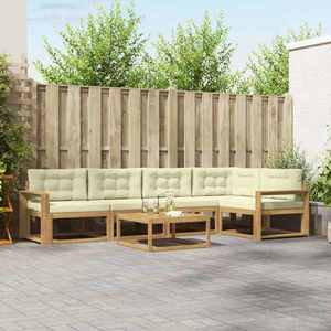 vidaXL Set de canapele de exterior 6 pcs Alb și crem 79 x 79 x 37 cm imagine