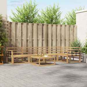 vidaXL Set de canapele de exterior 6 pcs Alb 79 x 79 x 37 cm imagine