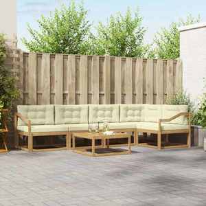 vidaXL Set de canapele de exterior 6 pcs Alb și crem 79 x 79 x 37 cm imagine