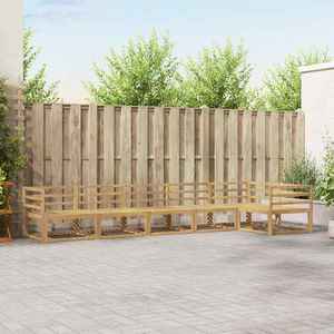 vidaXL Set de canapele de exterior 6 pcs Alb 404 x 166, 5 x 73 cm imagine