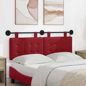 vidaXL Tăblie de pat suspendată Roșu Vin Piele artificială imagine
