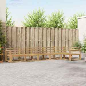 vidaXL Set de canapele de exterior 6 pcs Alb 410 x 172, 5 x 73 cm imagine