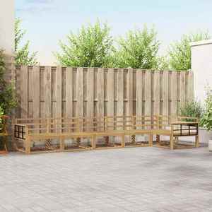 vidaXL Set de canapele de exterior 6 pcs Alb 406 x 168, 5 x 73 cm imagine
