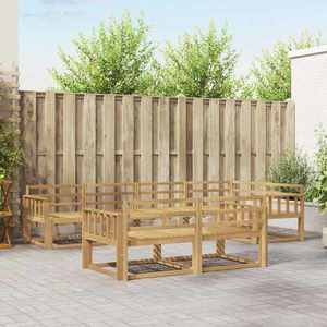 vidaXL Set de canapele de exterior 8 pcs Alb 327 x 168, 5 x 73 cm imagine