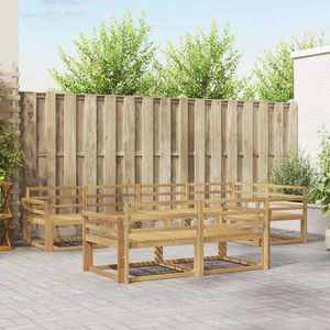 vidaXL Set de canapele de exterior 8 pcs Alb 329 x 170, 5 x 73 cm imagine