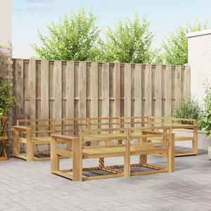 vidaXL Set de canapele de exterior 8 pcs Alb 331 x 172, 5 x 73 cm imagine