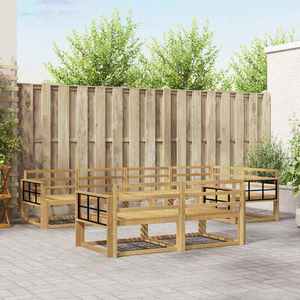 vidaXL Set de canapele de exterior 8 pcs Alb 327 x 168, 5 x 73 cm imagine