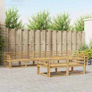 vidaXL Set de canapele de exterior 8 pcs Alb 408 x 172, 5 x 73 cm imagine