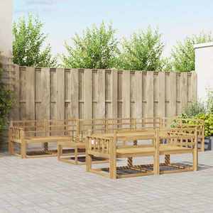 vidaXL Set de canapele de exterior 9 pcs Alb 79 x 79 x 37 cm imagine