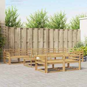vidaXL Set de canapele de exterior 9 pcs Alb 79 x 79 x 37 cm imagine