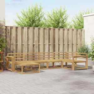vidaXL Set de canapele de exterior 6 pcs Alb 331 x 172, 5 x 73 cm imagine