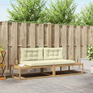 vidaXL Set de canapele de exterior Alb 230, 5 x 83 x 73 cm Poliester imagine