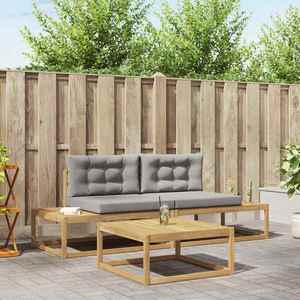 vidaXL Set de canapele de exterior Alb 79 x 79 x 37 cm Poliester imagine