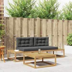 vidaXL Set de canapele de exterior Alb 79 x 79 x 37 cm Poliester imagine
