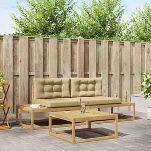 vidaXL Set de canapele de exterior Alb 79 x 79 x 37 cm Poliester imagine