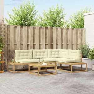 vidaXL Set de canapele de exterior Alb 79 x 79 x 37 cm Poliester imagine