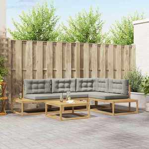 vidaXL Set de canapele de exterior Alb 79 x 79 x 37 cm Poliester imagine