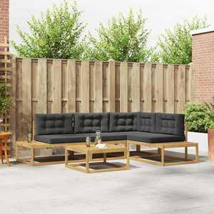 vidaXL Set de canapele de exterior Alb 79 x 79 x 37 cm Poliester imagine