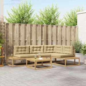 vidaXL Set de canapele de exterior Alb 79 x 79 x 37 cm Poliester imagine