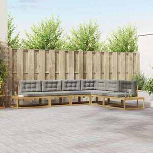 vidaXL Set de canapele de exterior Alb 357 x 198, 5 x 73 cm Poliester imagine