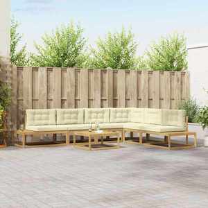 vidaXL Set de canapele de exterior Alb 79 x 79 x 37 cm Poliester imagine