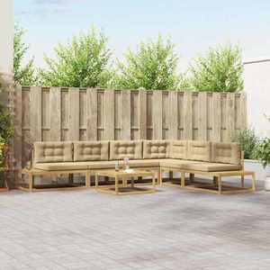 vidaXL Set de canapele de exterior Alb 79 x 79 x 37 cm Poliester imagine