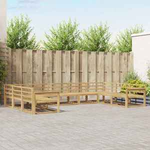 vidaXL Set de canapele de exterior 9 pcs Alb 404 x 247, 5 x 73 cm imagine