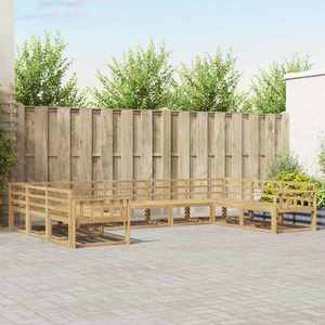 vidaXL Set de canapele de exterior 9 pcs Alb 404 x 247, 5 x 73 cm imagine