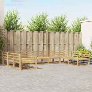 vidaXL Set de canapele de exterior 9 pcs Alb 404 x 247, 5 x 73 cm imagine