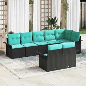 vidaXL Set de canapele pentru grădină 8 pcs poliratan imagine