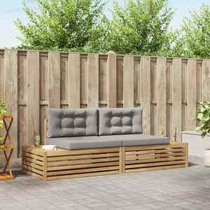 vidaXL Set de canapele de exterior Alb 230, 5 x 83 x 73 cm Poliester imagine