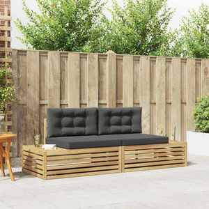 vidaXL Set de canapele de exterior Alb 230, 5 x 83 x 73 cm Poliester imagine