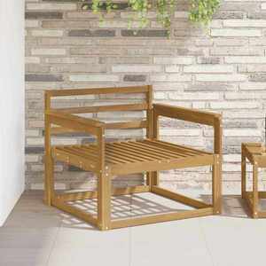 vidaXL Canapea Medie pentru Exterior Lemn Solid de Acacia Alb imagine