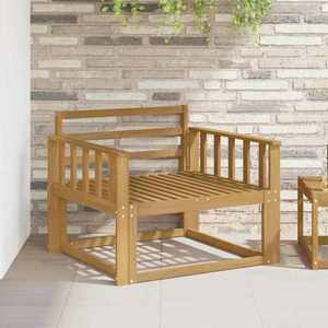 vidaXL Canapea Medie pentru Exterior Lemn Solid de Acacia Alb imagine