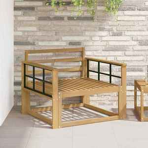 vidaXL Canapea Medie pentru Exterior Lemn Solid de Acacia Alb imagine