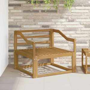 vidaXL Canapea Medie pentru Exterior Lemn Solid de Acacia Alb imagine