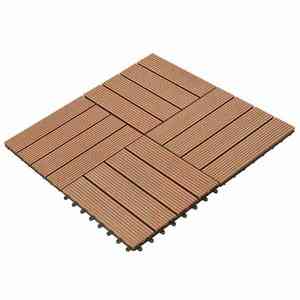 vidaXL Plăci pentru Deck 22 pcs Maro 30 x 30 cm Lemn compozit imagine